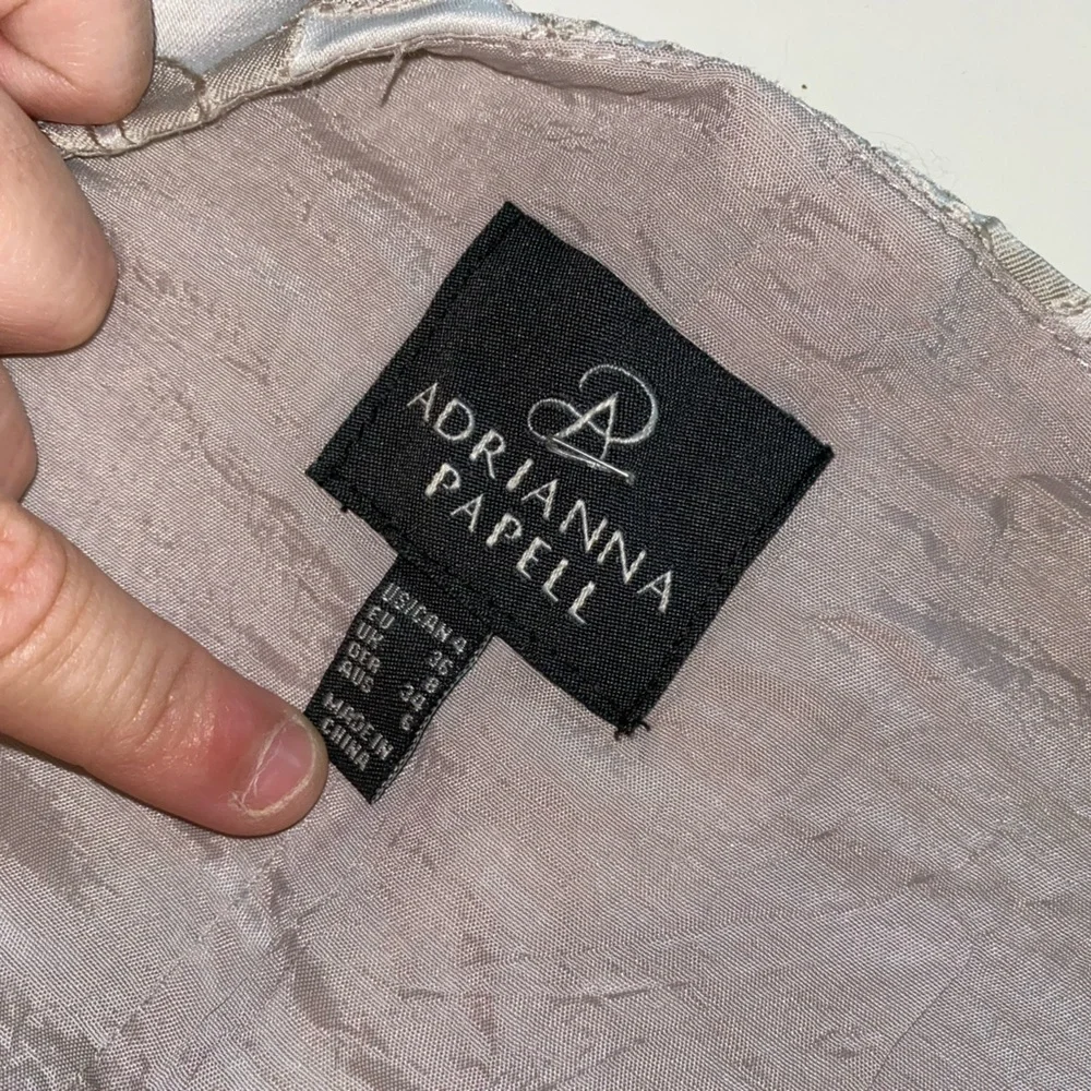 Adrianna Papell Sleeveless Cocktail Dress Floral Embroidered Sheath Pattern - Picture 3 of 10